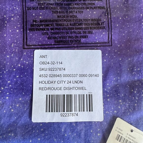 NWT ANTHROPOLOGIE Holiday in the City Towel London - Picture 5 of 5